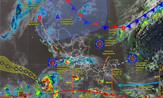 Pronostican lluvias intensas en Guerrero y centro de México
