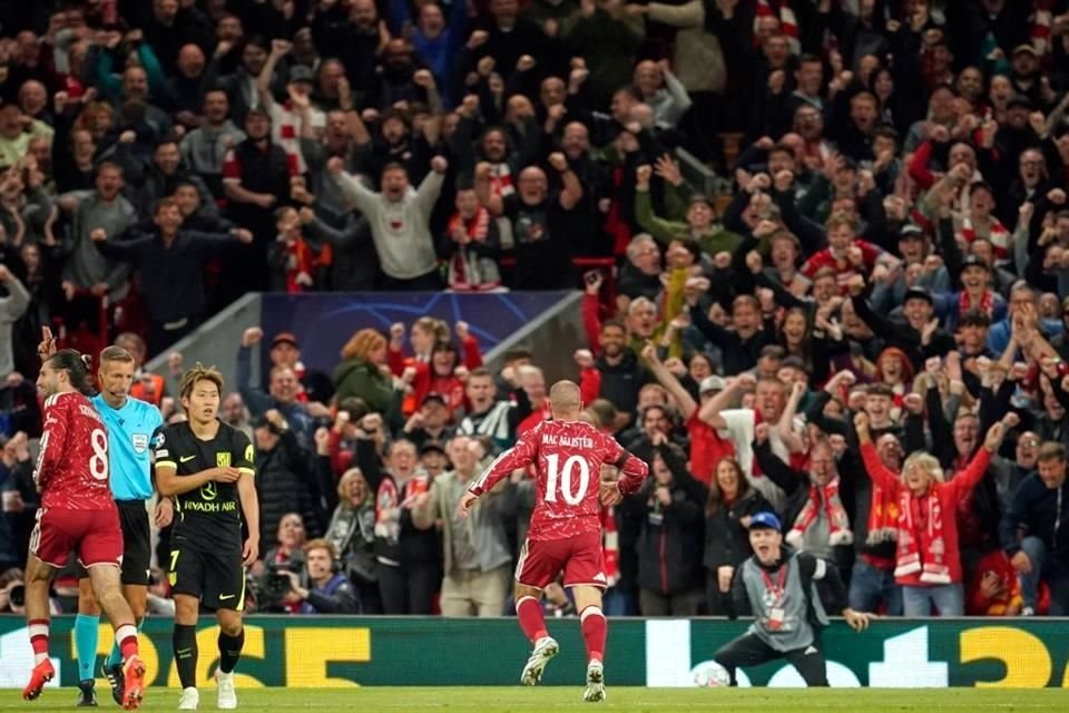 Liverpool remonta 2-1 al Atlético en debut de la Champions League